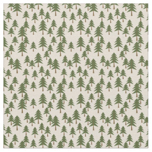 Cute camper Cabin tree pattern material Fabric