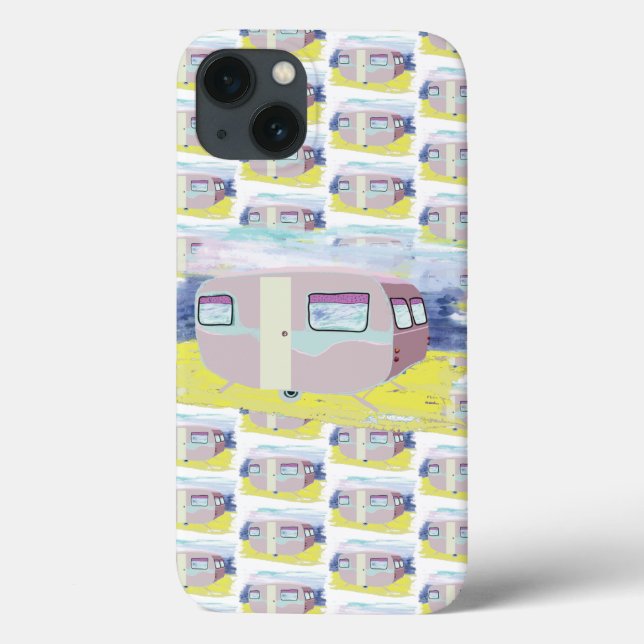 Cute Camper on Beach Case-Mate iPhone Case (Back)