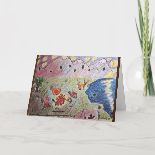 Cute Campfire Friends Card (Front)