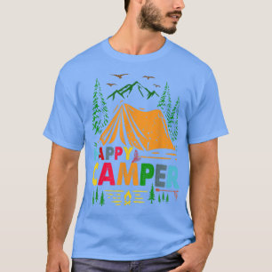 Cute Campfire Happy Camper Camping Funny Gift Men T-Shirt
