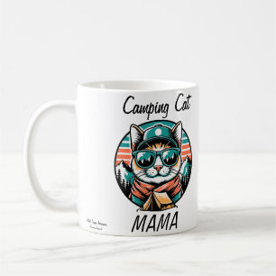 Cute Camping Cat Mama Coffee Mug