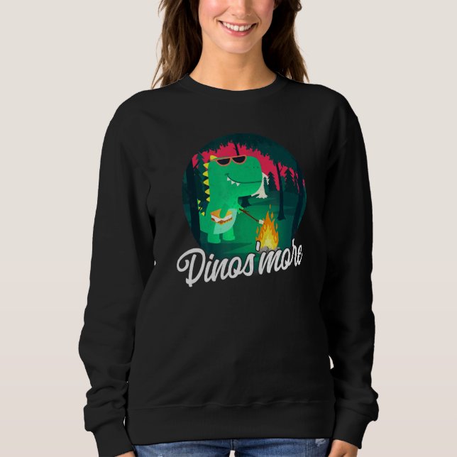 Cute Camping Dinosmore Campfire Smore Marshmallow Sweatshirt (Front)