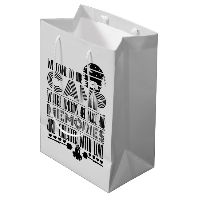 cute Camping party welcome  Medium Gift Bag (Front Angled)