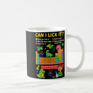 Cute Can I Lick It Dino Periodic Table Science Hum Coffee Mug