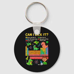 Cute Can I Lick It Dino Periodic Table Science Hum Key Ring