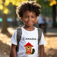 Cute Canada Beaver with Maple Leaf Light-Color