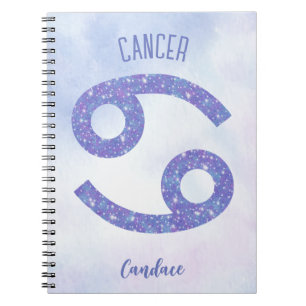 Cute Cancer Astrology Sign Personalised Notebook
