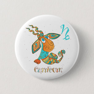 Cute Cancer Capricorn 6 Cm Round Badge