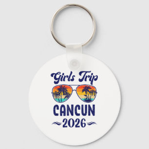 Cute Cancun Trip Beach Vacation Matching Key Ring