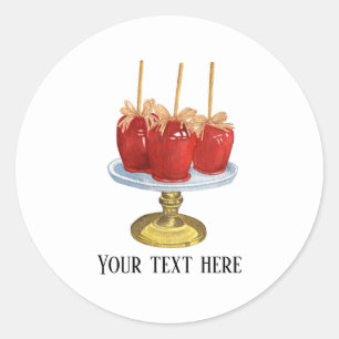 Cute candy apple vendors customisable  classic round sticker