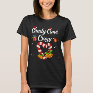 Cute Candy Cane Crew Christmas Family Matching Cos T-Shirt