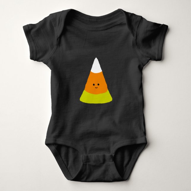 Cute Candy Corn Baby Bodysuit (Front)