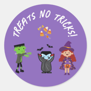 Cute Candy Corn Kids Halloween Costume Party Classic Round Sticker