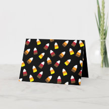 Cute Candy Corn Pattern Halloween Greeting