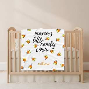 Cute Candy Corn Pattern White Fleece Blanket