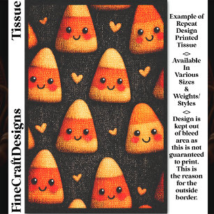 Cute Candy Corn Repeat Design DW1F Decoupage Tissue Paper