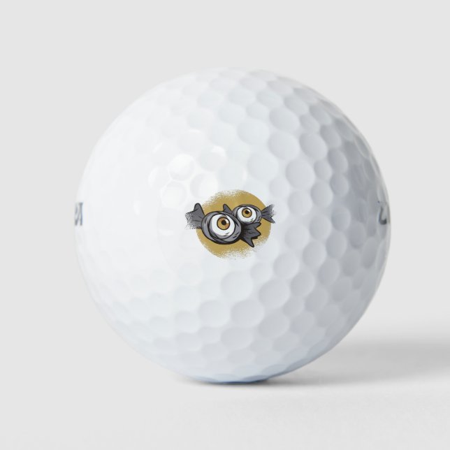 Cute Candy Eyes - Halloween Gift Golf Balls (Front)