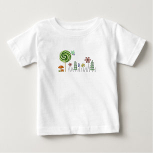 Cute Candy Garden Illustration. Baby Fine Jersey T T-Shirt