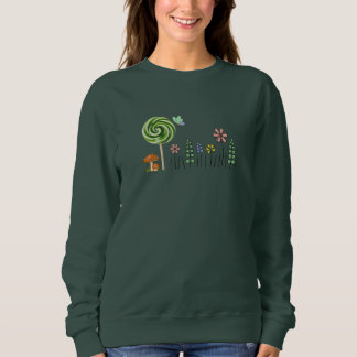 Cute Candy Garden Illustration. Women’s Cozy Basic Sweatshirt