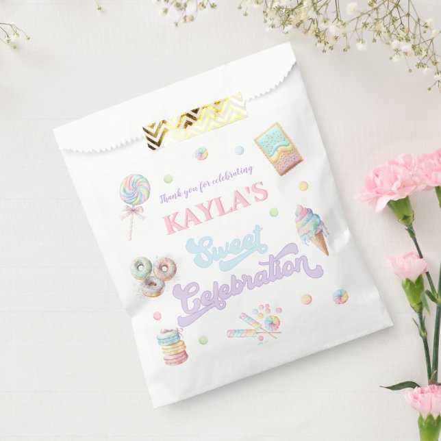Cute Candy Land Sweet Pastel Birthday Favour Bags (Sealed)