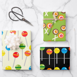 cute candy lollipops pattern  wrapping paper sheet