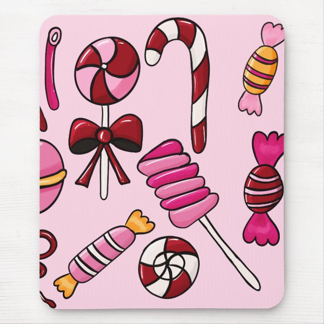 Cute  Candy   Mouse Pad (Front)