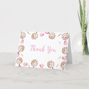 Cute Candy Valentine Sweetheat Baby Shower  Thank You Card