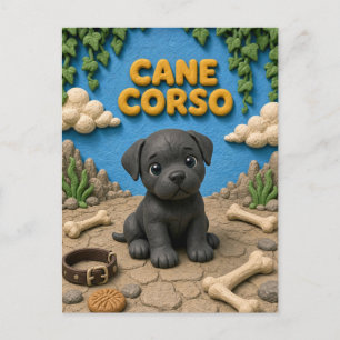 Cute Cane Corso Puppy, Baby Dog Postcard