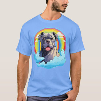 Cute Cane Corso Rainbow Cloud Kawaii Dog Happy Pup T-Shirt