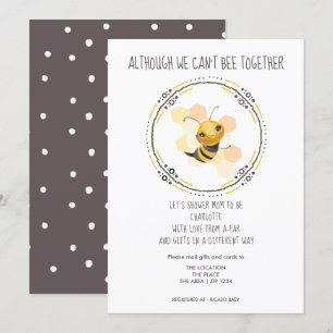 Cute Cant Be Together Baby Shower by Mail Invitation