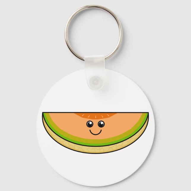 Cute Cantaloupe Key Ring (Front)