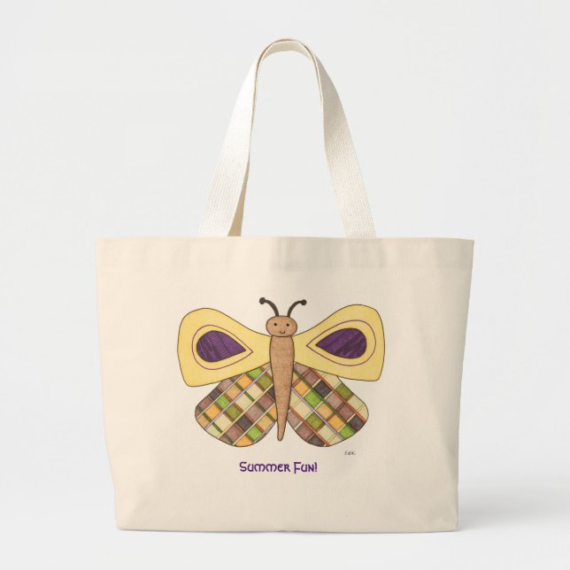 Cute Canvas Tote - Summer Fun! - Erin Brie Art (Front)