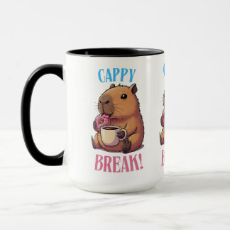 Cute Cappy Break Capybara Coffee Mug | Funny Anima