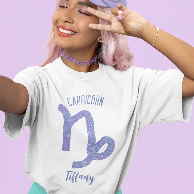 Cute Capricorn Astrology Sign Personalised Women's T-Shirt (Creator Uploaded)