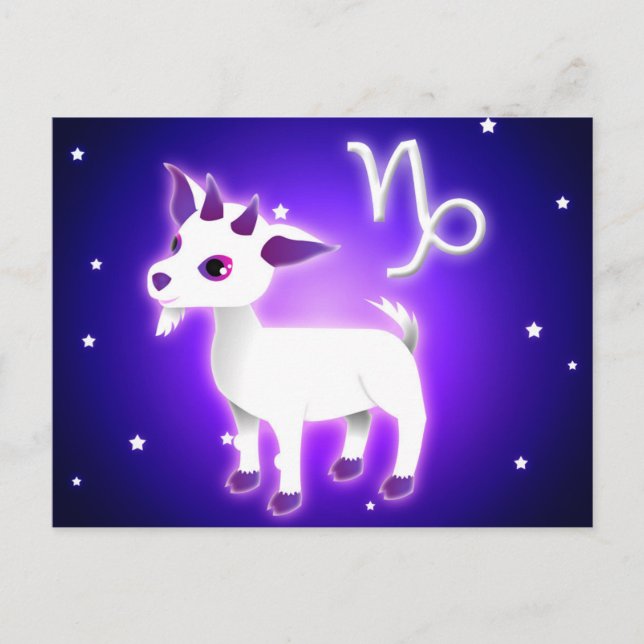 Cute Capricorn Zodiac Postcard (Front)