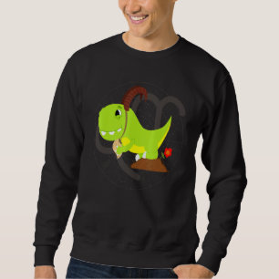 Cute Capricorn Zodiac Sign Ibex Astrology T Rex Di Sweatshirt