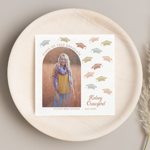 Cute Caps Graduation Party Napkin