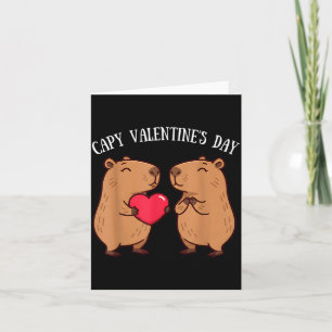 Cute Capy Valentine’s Day Capybara Lovers Romantic Card