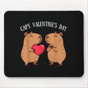 Cute Capy Valentine’s Day Capybara Lovers Romantic Mouse Pad