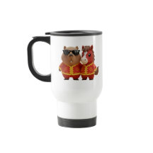 Cute Capybara and Horse Friends Chinese New Year