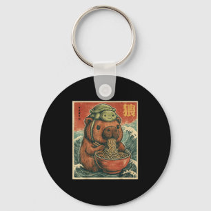 Cute Capybara And Turtle Backpack Ramen Kawaii Cap Key Ring