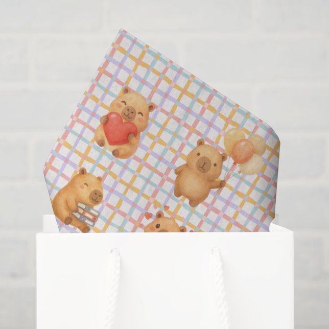 Cute Capybara Baby Shower Tissue Paper (Gift Bag)