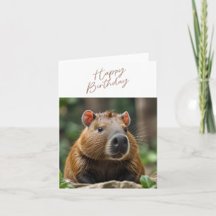 Cute Capybara Birthday Card