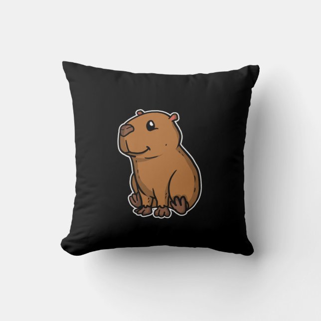 Cute Capybara Costume Rodent Gift Idea Cushion (Front)