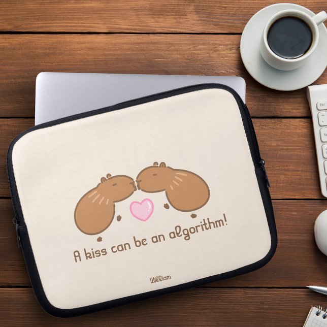Cute Capybara Couple Personalised Laptop Sleeve (Creator Uploaded)
