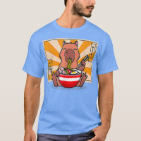 Cute Capybara Eating Ramen Funny Animal Anime Mang