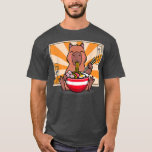 Cute Capybara Eating Ramen Funny Animal Anime Mang T-Shirt<br><div class="desc">Cute Capybara Eating Ramen Funny Animal Anime Manga  .</div>