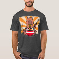 Cute Capybara Eating Ramen Funny Animal Anime Mang