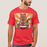 Cute Capybara Eating Ramen Funny Animal Anime Mang