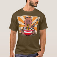 Cute Capybara Eating Ramen Funny Animal Anime Mang